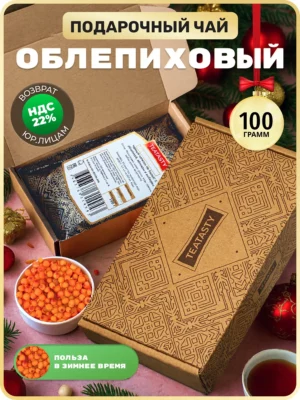 Подарочный чай набор 23 февраля мужчине, облепиховый 100 гр
